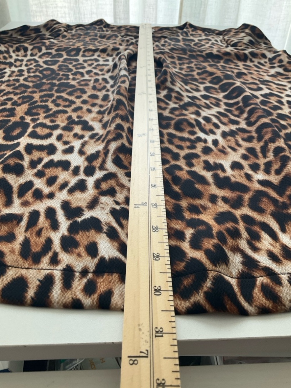 Chico's 1 (8-10) Leopard Print V-Neck Tunic - Brown/Black - Picture 8 of 8